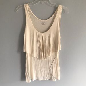 Ann Taylor Loft | Basic tank with ruffle